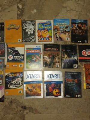 Atari Sega Nintendo game manuals used collection