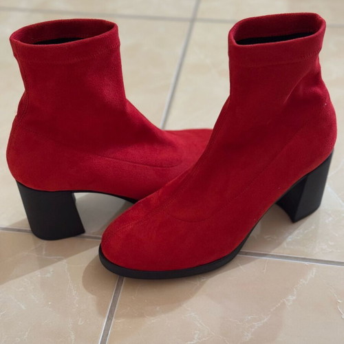 Ankle boots new, size 39, red