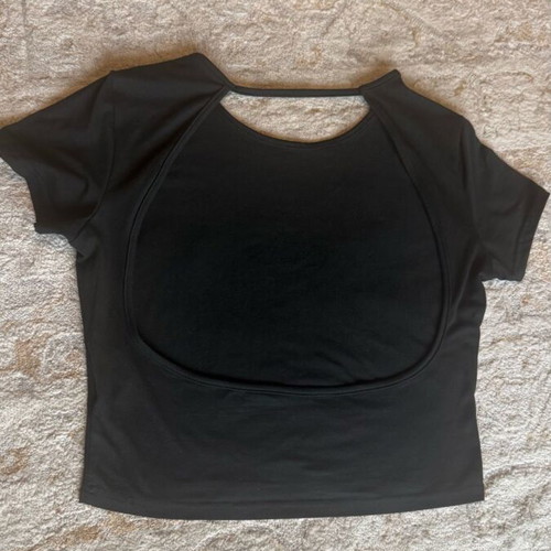 Crop top Shein black backless like new, size L