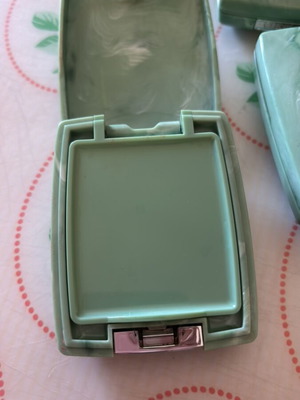 Clinique powder refill case like new with mirror
