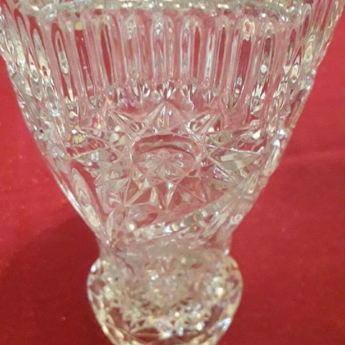 Vintage handmade vase and two crystal ashtrays new