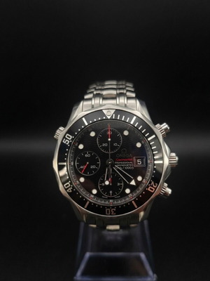 Omega Seamaster Diver 300M Chronograph watch like new, black and silver