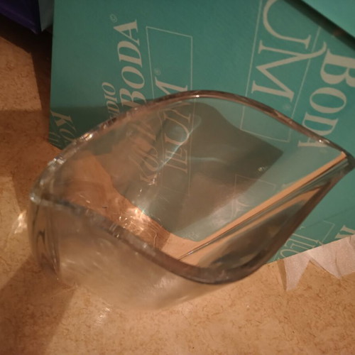 Costa Boda vase like new, heavy crystal