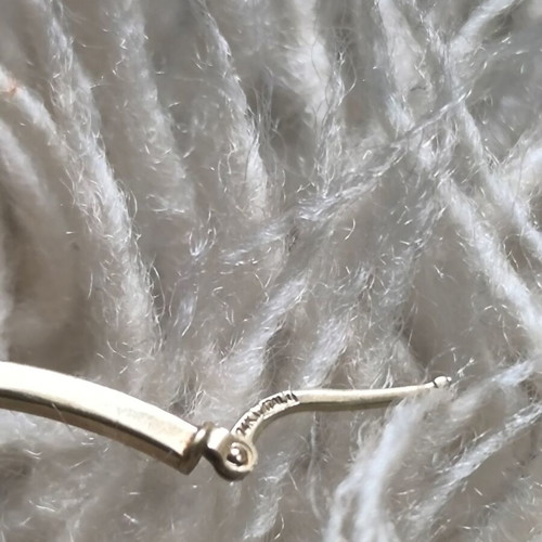 Italian 14K gold hoop earrings like new, 5.5 cm diameter