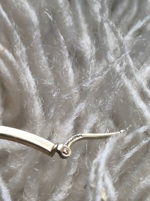 Italian 14K gold hoop earrings like new, 5.5 cm diameter
