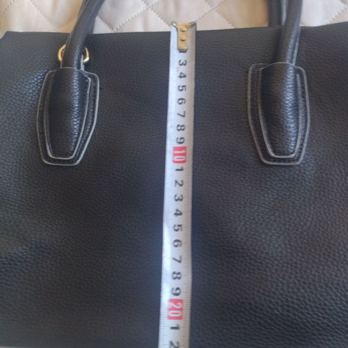 Onyx bag new black leather with short and long removable strap