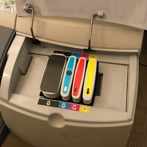 HP Designjet 110plus nr plotter A1/24" used with stand, roll, and accessories
