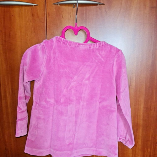 Velour girl blouse 2 years 86-92 cm pink like new