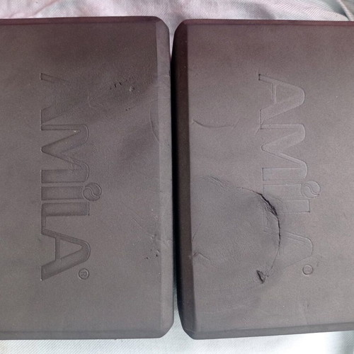 Yoga bricks Amila used with wear