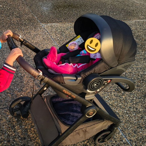 Espiro Only 3-in-1 stroller used with car seat and carrycot
