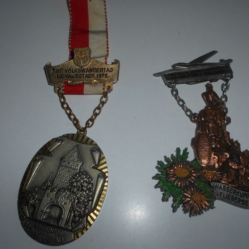German memorabilia used, set of 2 from 1977 German festivals