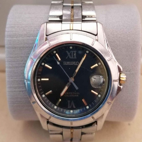 Seiko 8F32-0079 Perpetual Calendar watch used, unisex, titanium
