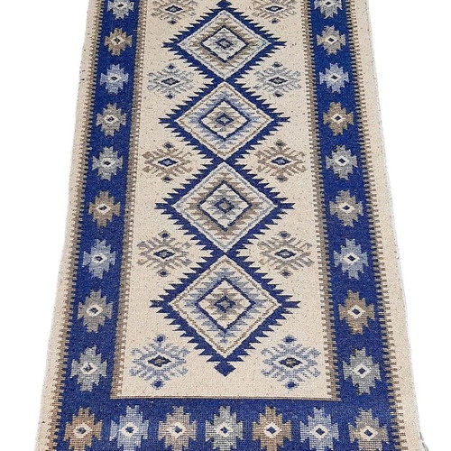 Vintage Bulgarian Wool Kilim Like New, Double-Sided 160x75 cm
