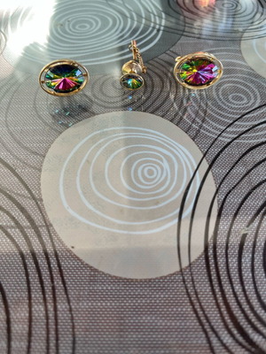 Cufflinks like new, multicolored