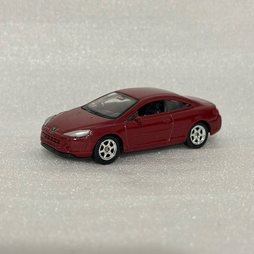 Peugeot 407 Coupe metal toy car Welly red like new scale 1:64