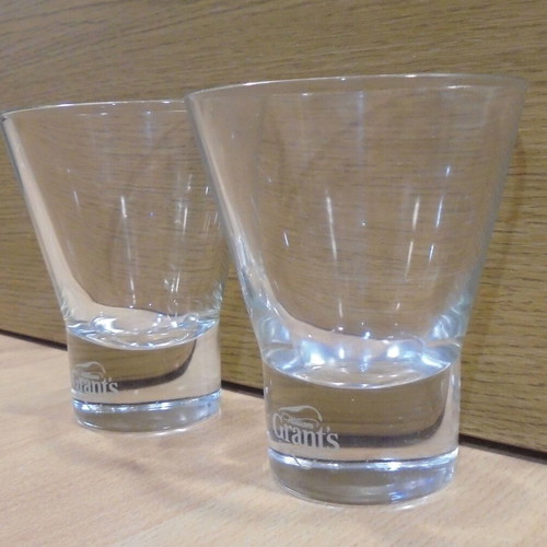 Grant's Scotch Whisky set of two promotional glasses used