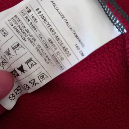 Authentic Benetton Unisex Jacket for 9-12 Years Old