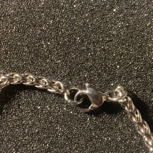 Silver bracelet 925° platinum plated new, length 20cm