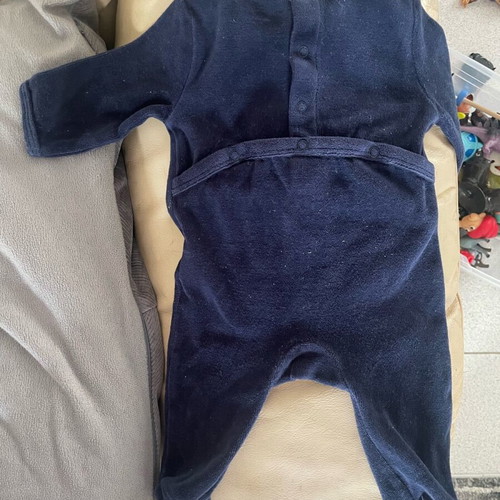 Baby velour romper new, brand Kiabi