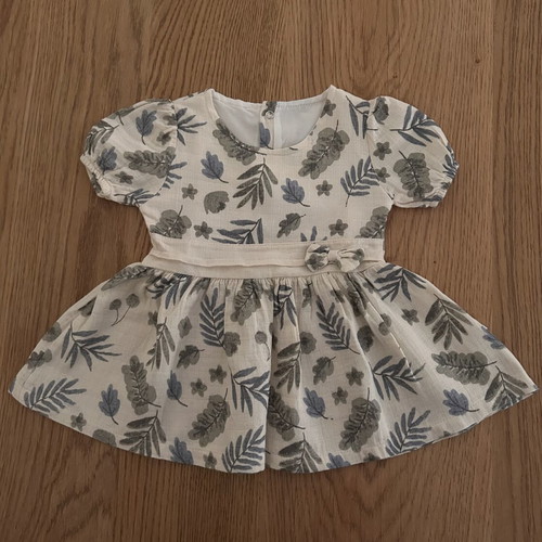 Baby dress for girl 6-9 months new, white floral pattern