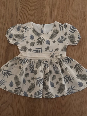 Baby dress for girl 6-9 months new, white floral pattern