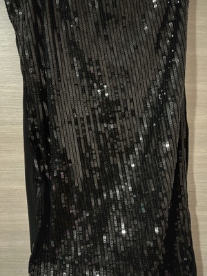 Christmas cape dress new with black sequins