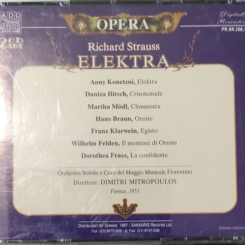 Richard Strauss Elektra rare double CD new, Opera Series