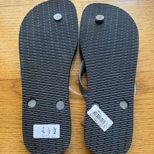 Havaianas Fit flip flops new, size 41.5, black and grey