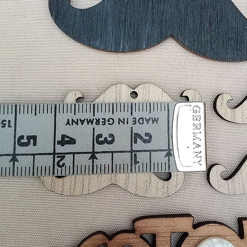 Wooden bow ties and mustaches set of 24, new