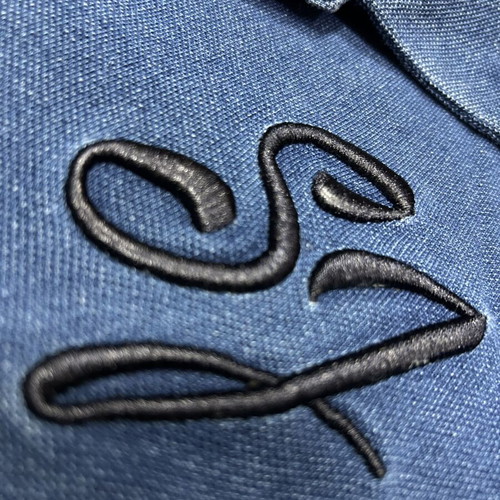 Sean John Vintage Snake Collar Polo Shirt Mens XL Blue like new