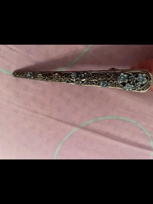 Hair clip new, gray and blue