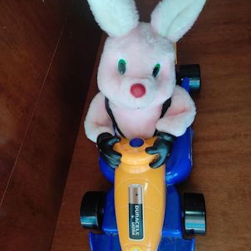 Vintage Duracell Racing Bunny used, clean non-working