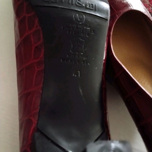 Vale Verde leather pumps new, burgundy orthopedic size 41
