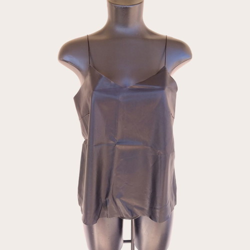 Noisy May black leather texture camisole top used, size M