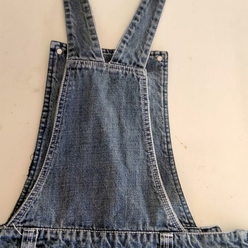Sam 0-13 Denim Salopette Skirt Like New, Size 14Y S/XS