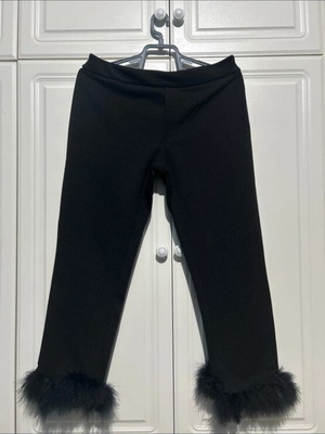 Sfera black pants like new with feathers, size L