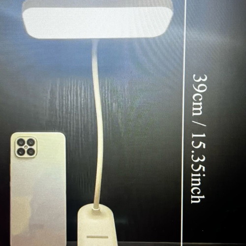 Lamp with clip new, white with charger