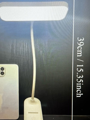 Lamp with clip new, white with charger