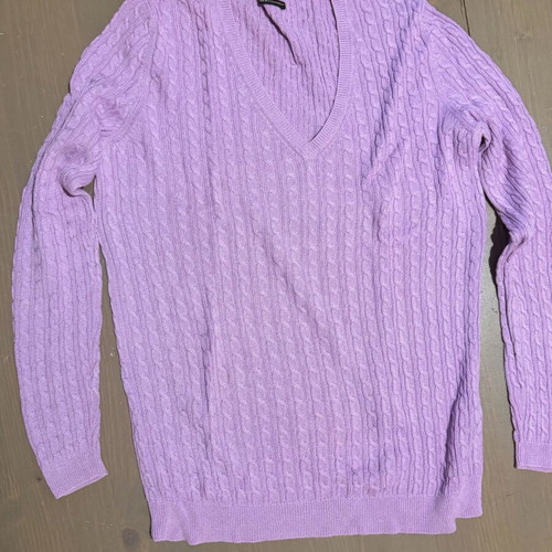 Massimo Dutti Lilac Cable Knit Sweater M Like New
