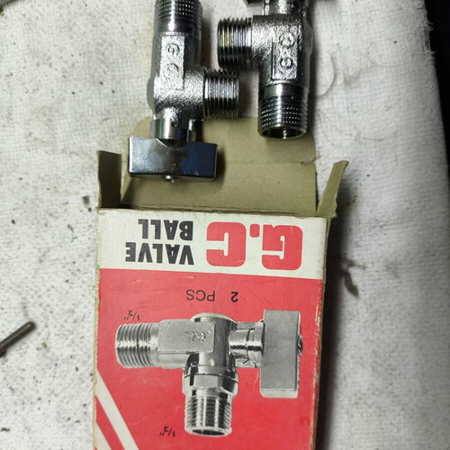Brass Angle Valves New, 1/2'' Male Thread, Pack of 2