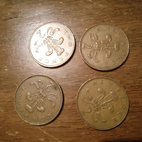 Lot of thirty English coins
