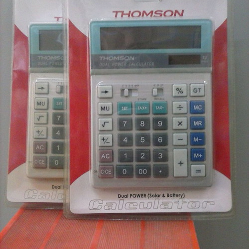 Large calculator (battery + solar) THOMPSON