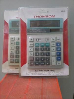 Large calculator (battery + solar) THOMPSON
