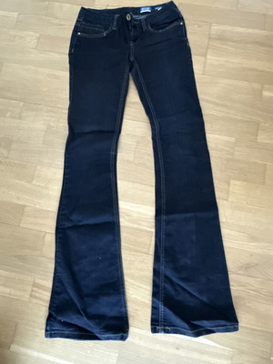 BSB jeans, dark blue flared low-rise pants, size S