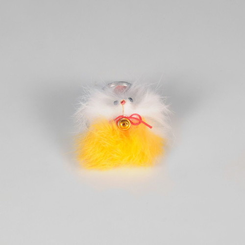 Vintage fluffy dog keychain 80s like new