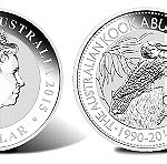 2015 $1 AUD Australia 1 oz 999 Fine Silver Elizabeth II Australian Kookaburra BU Perth Mint.