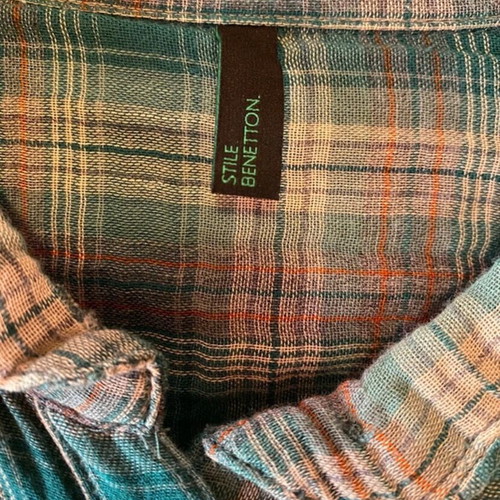 Benetton shirt new, unworn, 100% cotton green