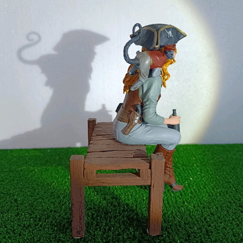 Pirate Girl 3D Printed Statue like new with Monkey Companion