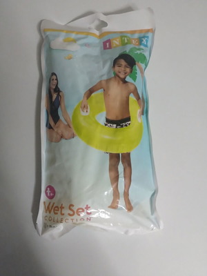 Intex Wet Set inflatable swim ring 76cm new, yellow