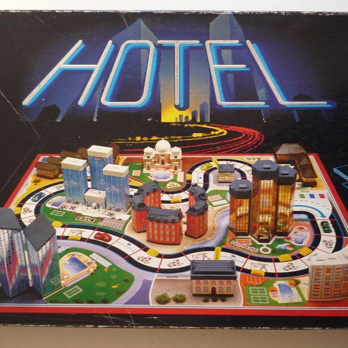 Hotel board game used, classic edition with damages